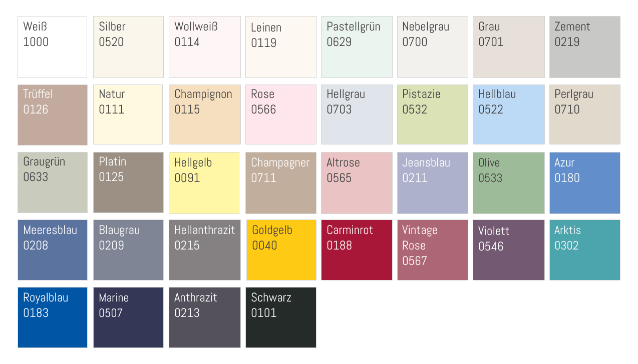 Bella Gracia - Farbauswahl