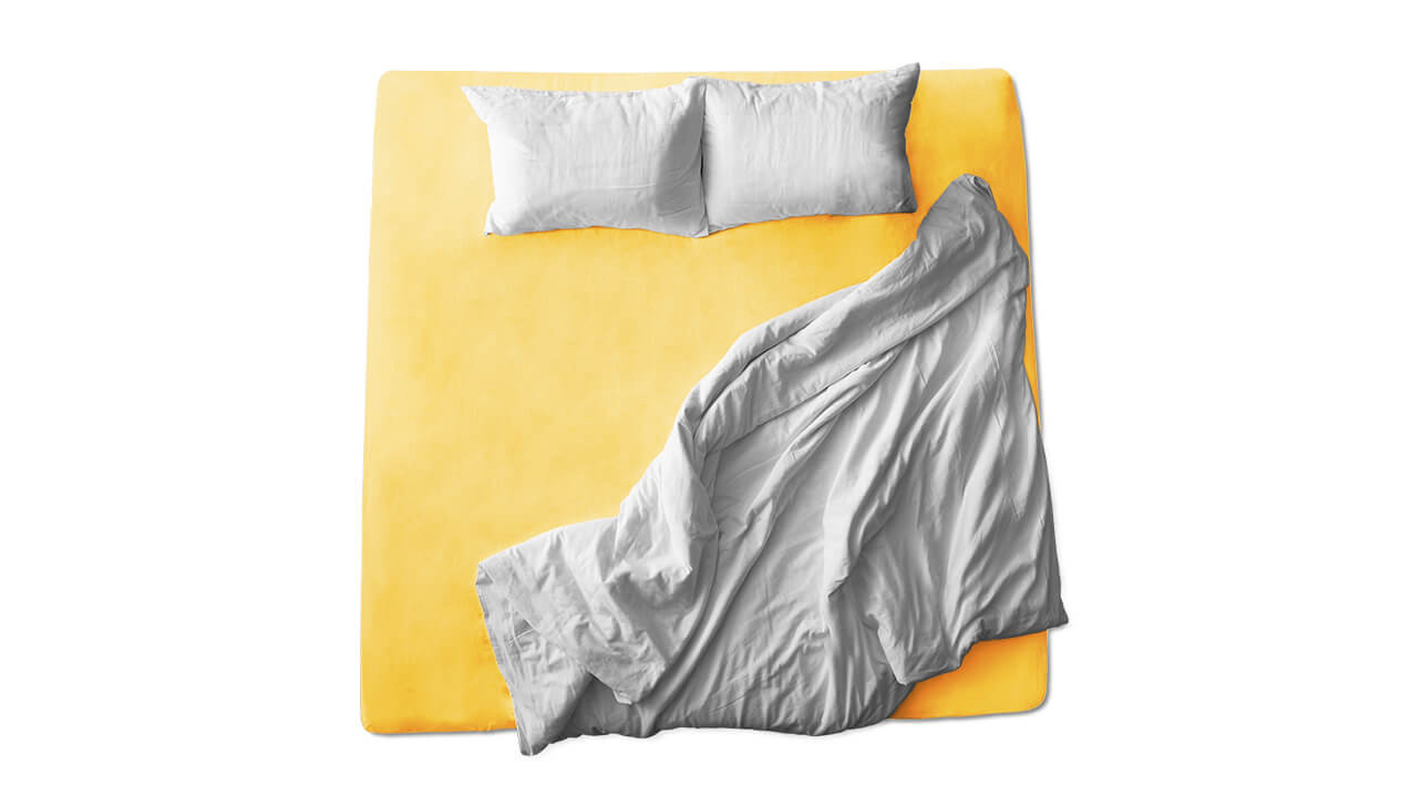 Schaflux Jersey Spannbettlaken allFit für Topper in Goldgelb
