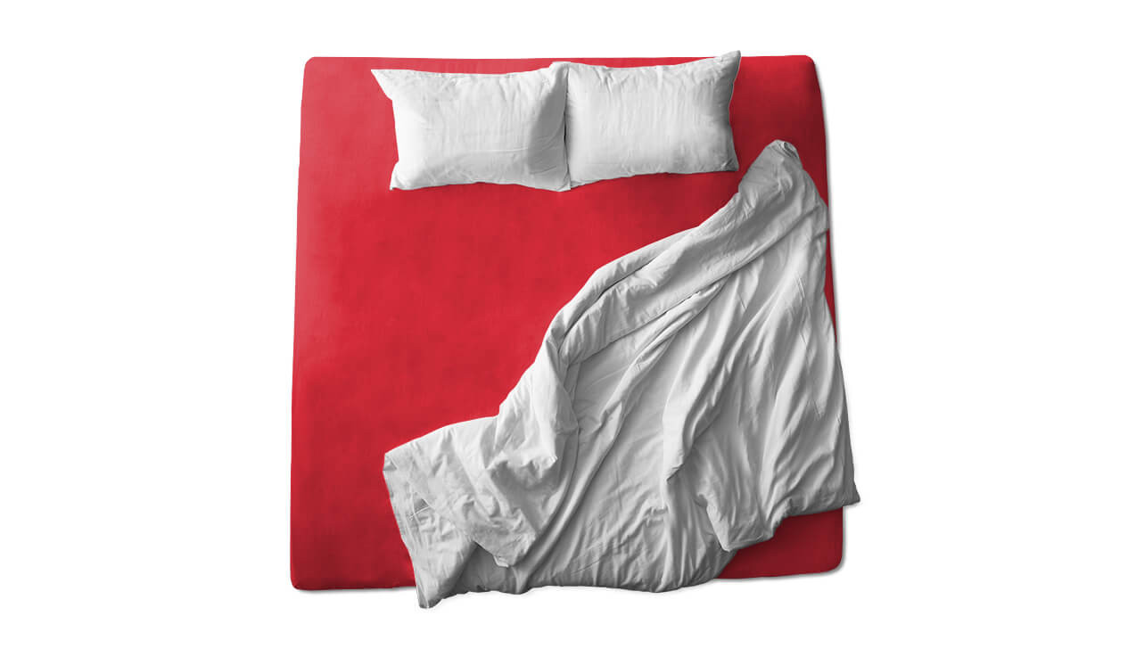 Schaflux Jersey Spannbettlaken allFit für Topper in Rot