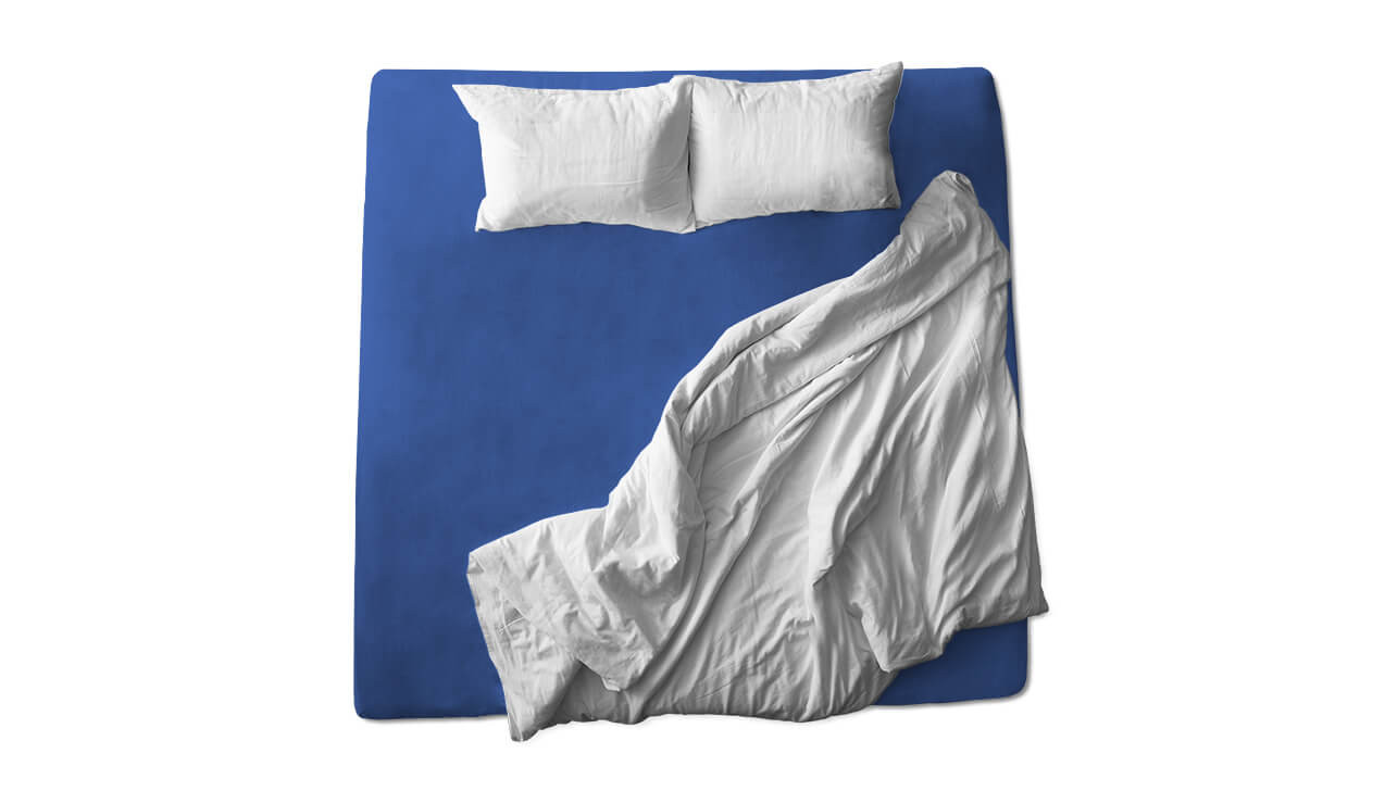 Schaflux Jersey Spannbettlaken allFit für Topper in Royalblau